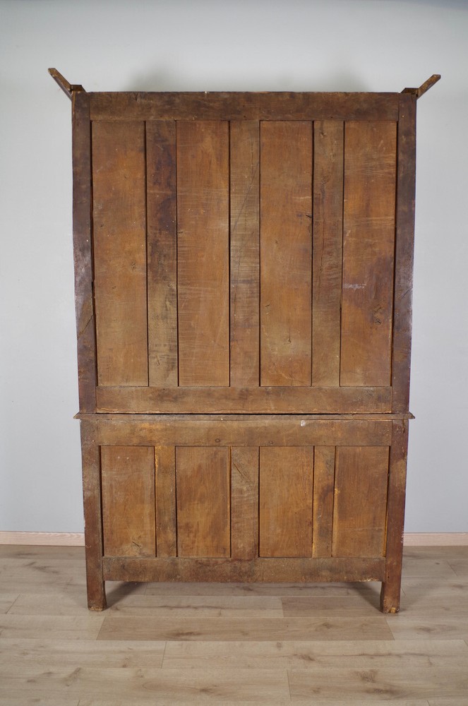 19th Century Walnut Transition Two Body Sideboard