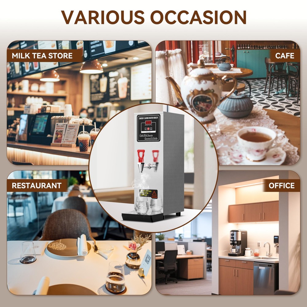 Vtsmax 2000W Commercial Hot Water Dispenser Countertop, 25L(6.6Gal) /H Energy