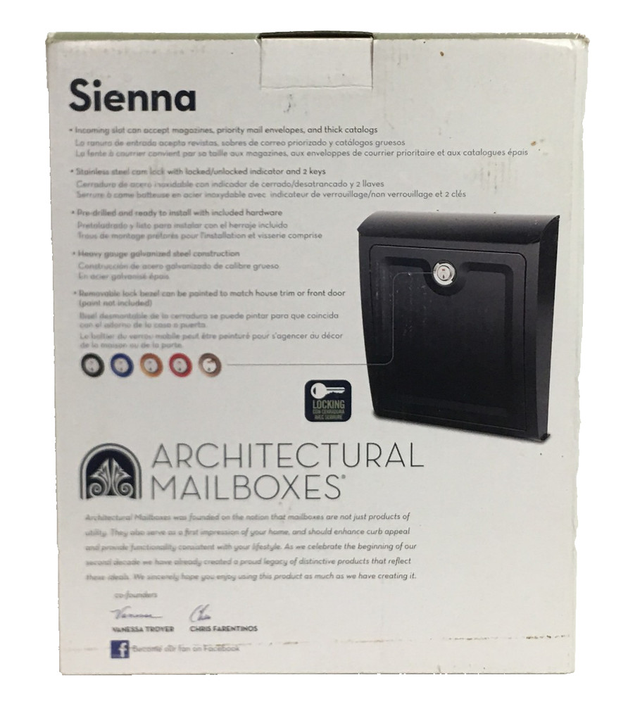 Mailbox for outside Wall Mount Locking Drop Box Keyed Architectural Mailboxes