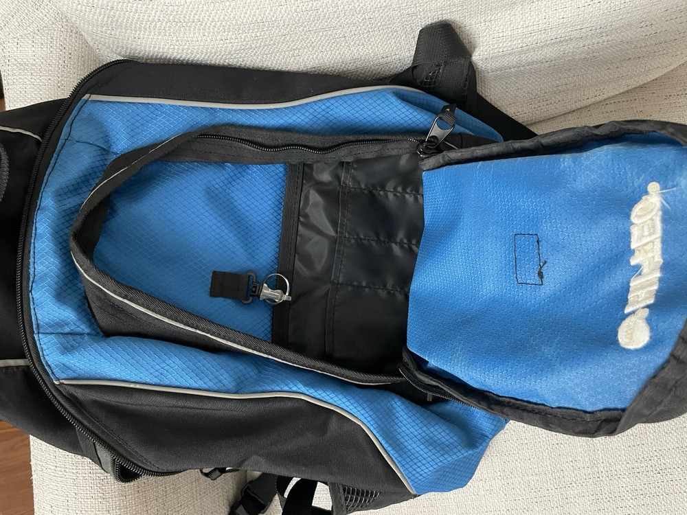 Hi-Tec Hydration Hiking Backpack – Blue & Black (No Bladder) -Preowned
