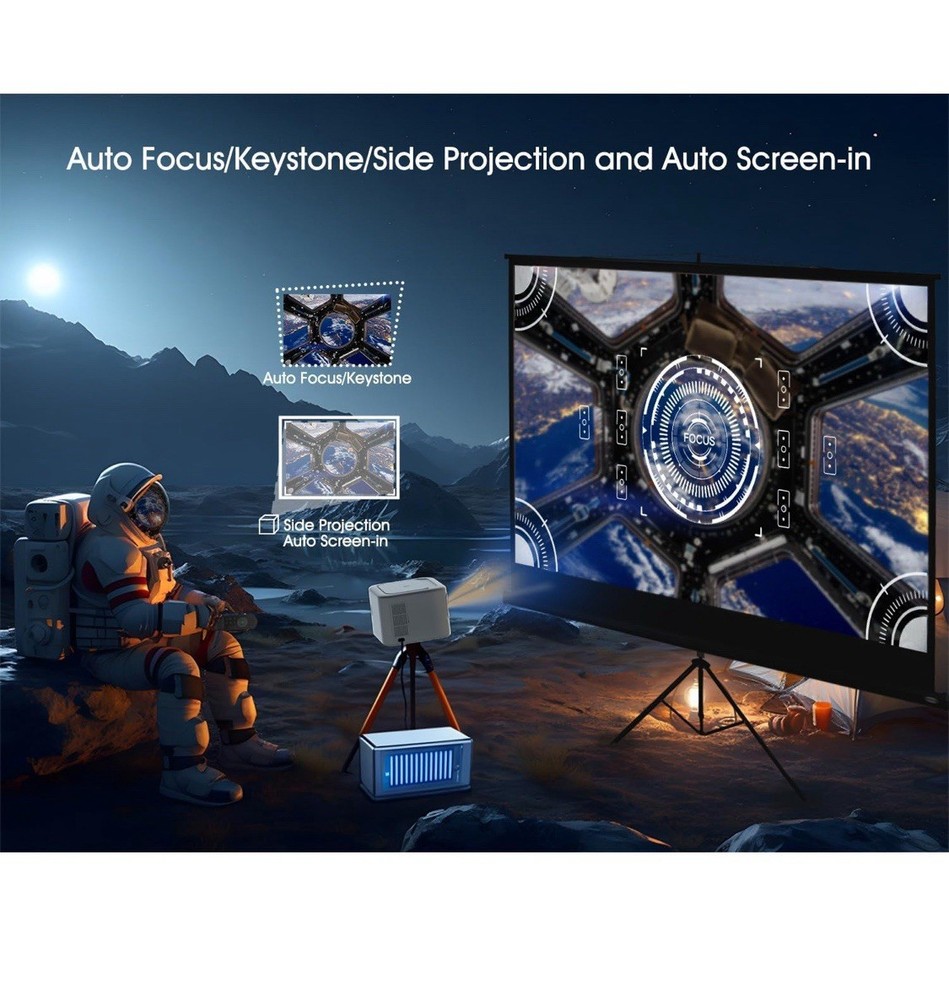 Hasatek 800 ANSI Bluetooth Projector, New