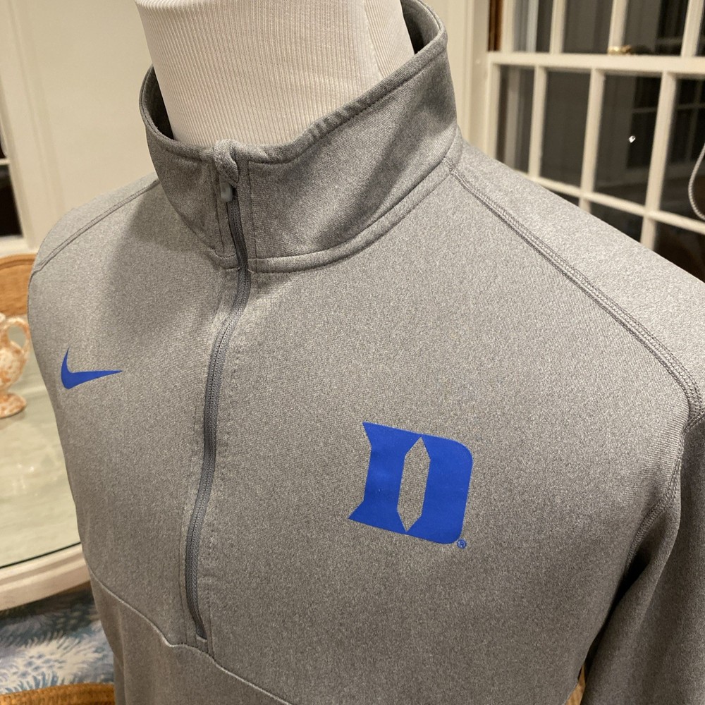 Nike 1/4 Quarter Zip Gray Duke Blue Devils Size L