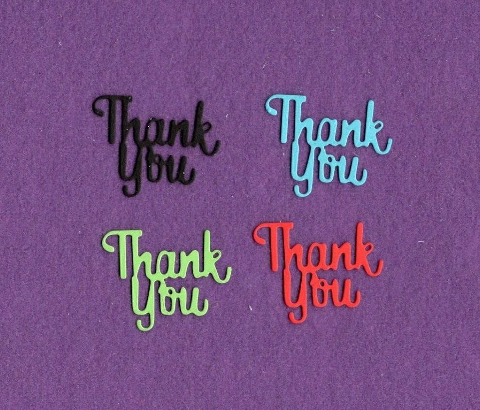 THANK YOU # 7 die cuts scrapbook cards