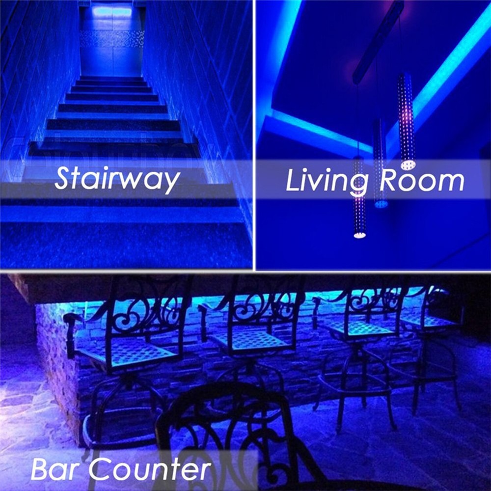 Blue Christmas Tree Decoration Lamp LED String Lights + Wireless Remote Control