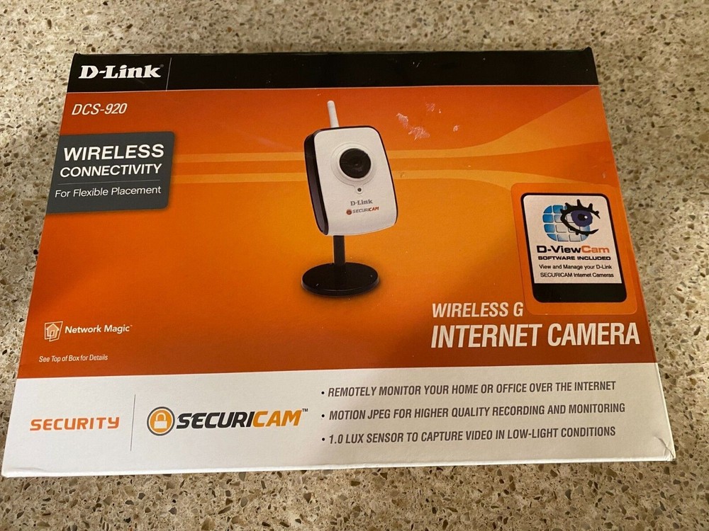 D-Link DCS-920 Wireless Security System Wireless G Internet Camera Open Box Only
