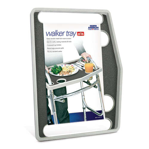 Walker Tray w/ Grip Mat Gray