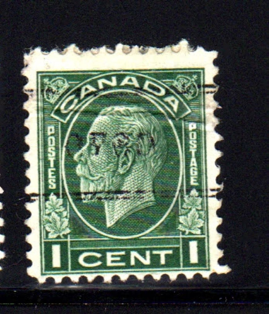 CANADA #195  1  CENT KING GEORGE V MEDALLION ISSUE   USED   b