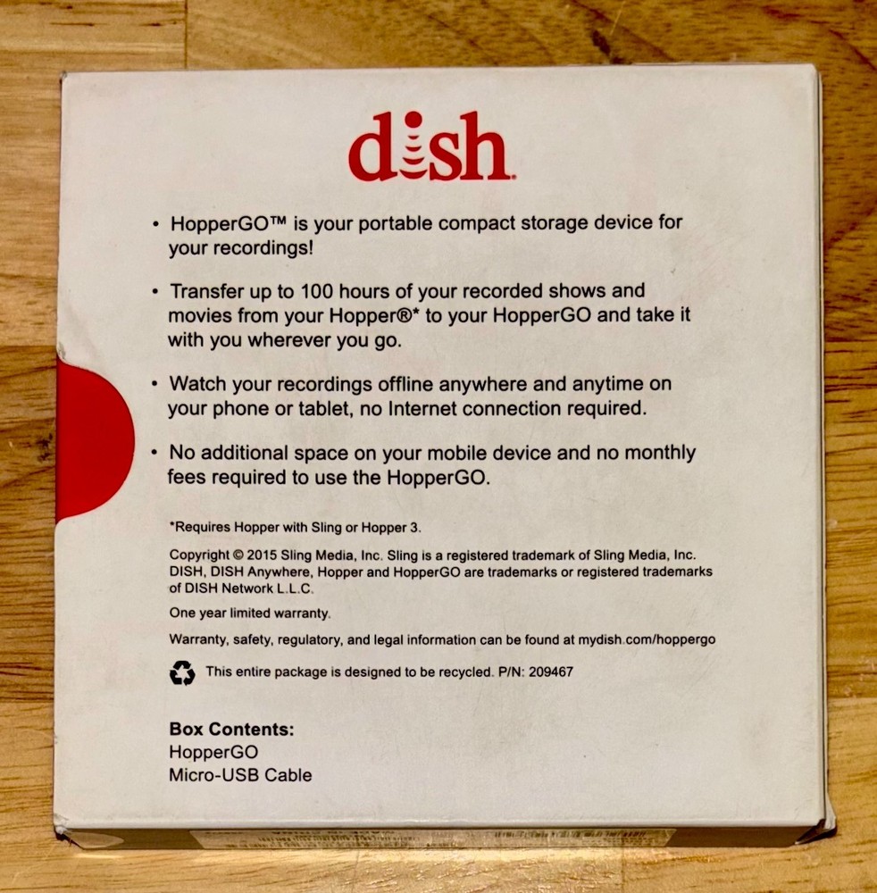 DISH Network Hopper Go. Open box
