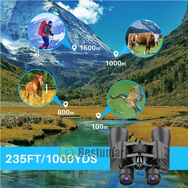 100x180 Autofocus Binoculars Powerful Long Range Fixed Focus Telescope Goggles