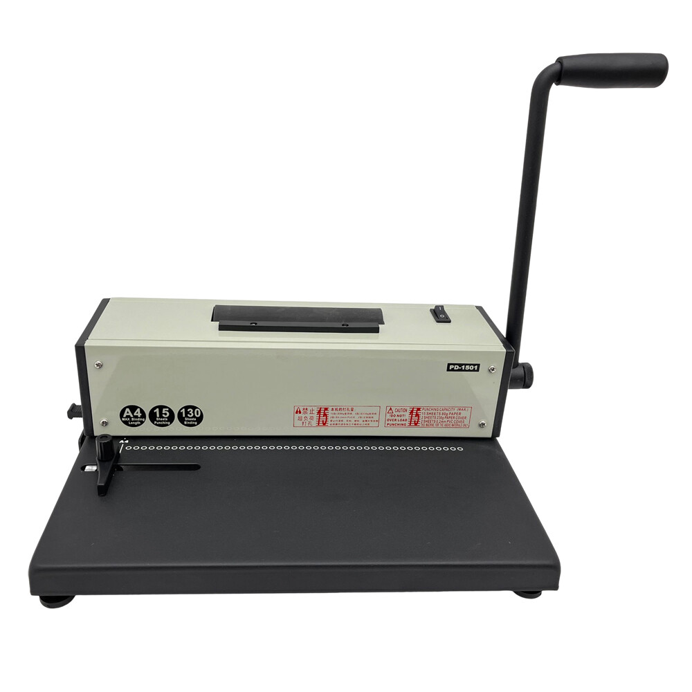 110V Desk Calendar Notebook Maker Plastic Spiral Coil Binding Machine Binder