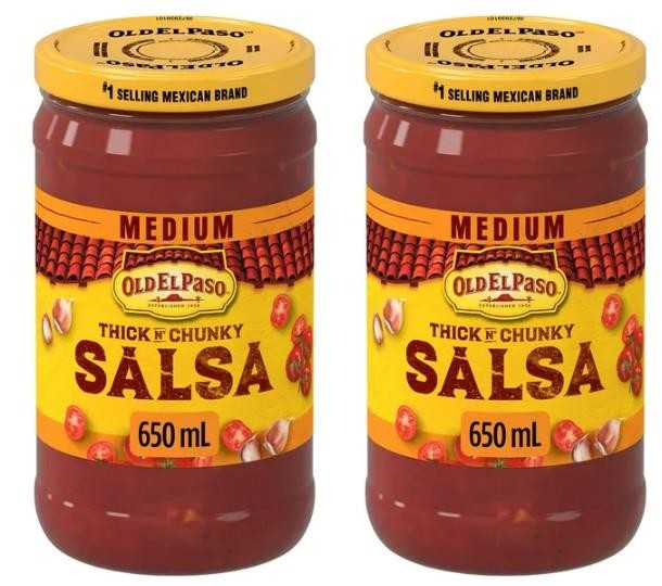Old El Paso Thick n Chunky Medium Salsa, 650mL (2 Pack)