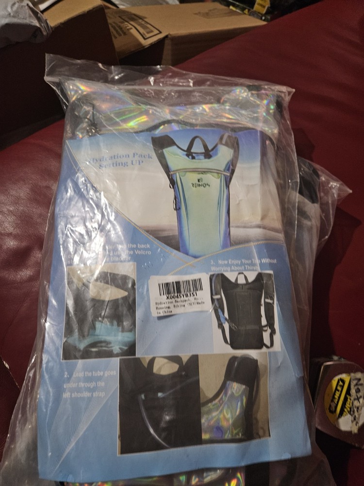 Hydration Backpack Pack Reinos 2L Water Bladder Rave Essentials Lightweight