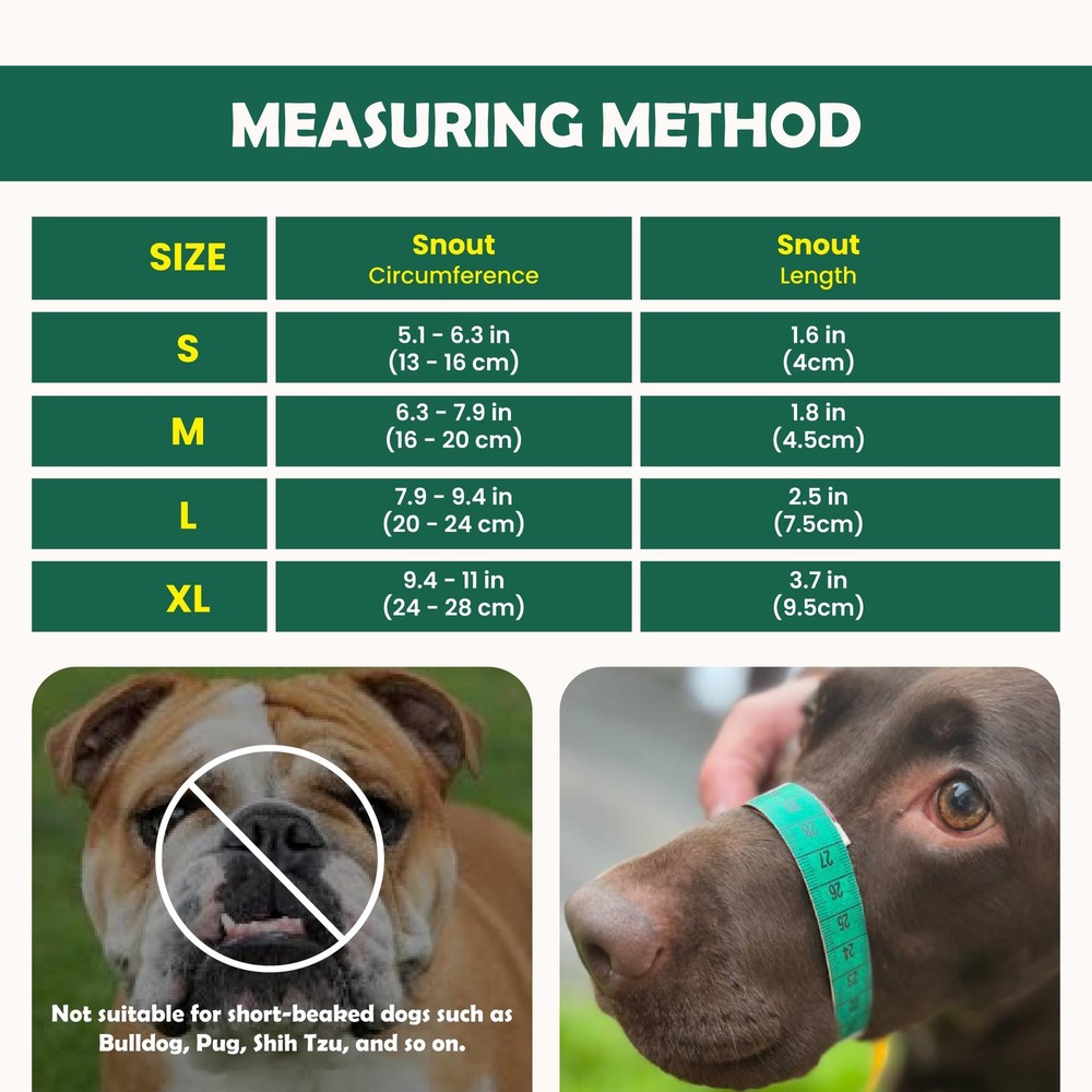 OHNSO Dog Muzzle Medium Sized Dogs - Soft ( 6.3” - 7.9” ), Black