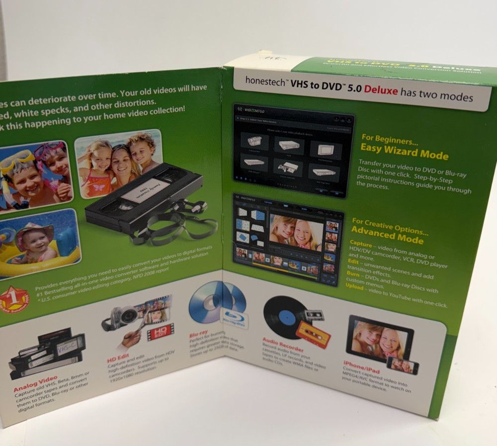 Honestech VHS to DVD 5.0 Deluxe Powerful & Effortless Video Conversion Solution