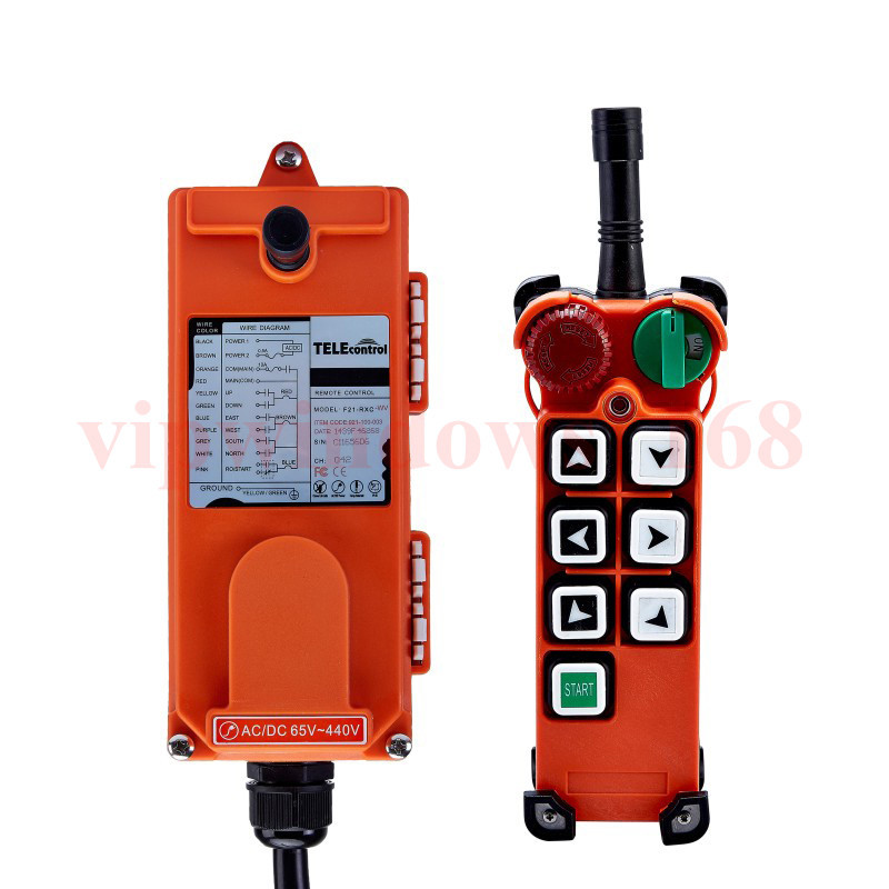 Industrial Wireless Crane Remote Control Transmitter Push Button Switch F21-E2
