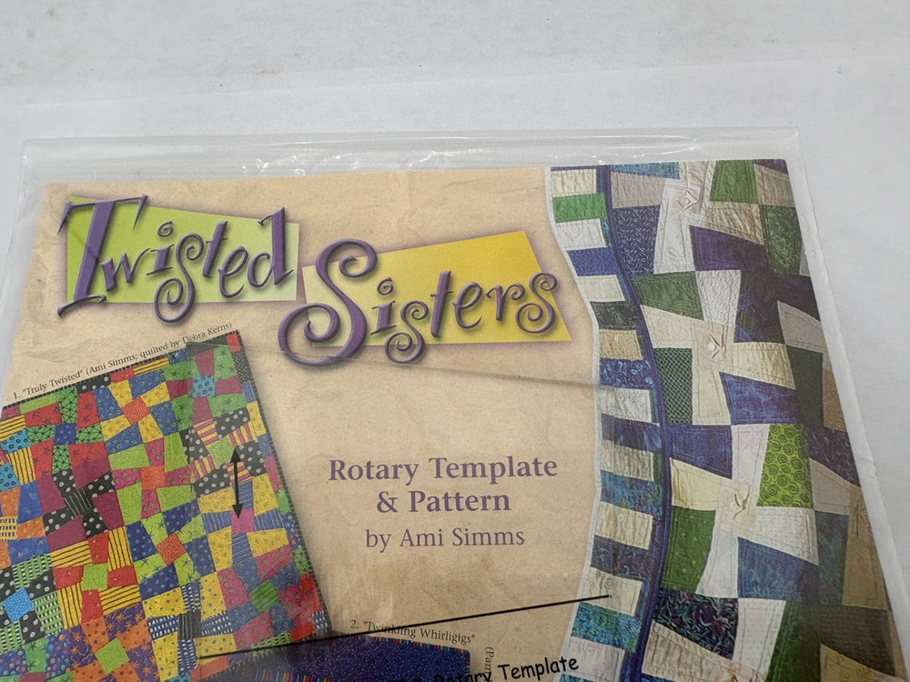 Twisted Sisters Rotary Template & Pattern Ami Simms - Plastic Template Included!