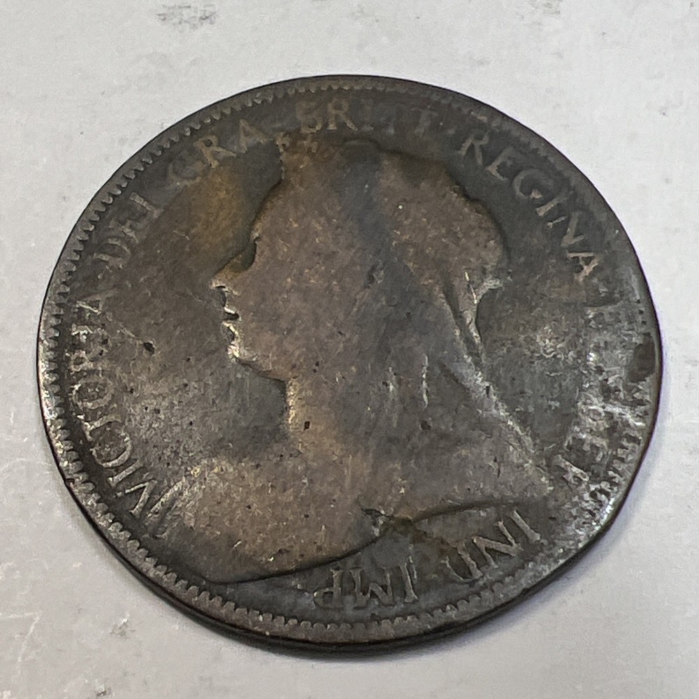 1900 British Half Penny - Free Shipping