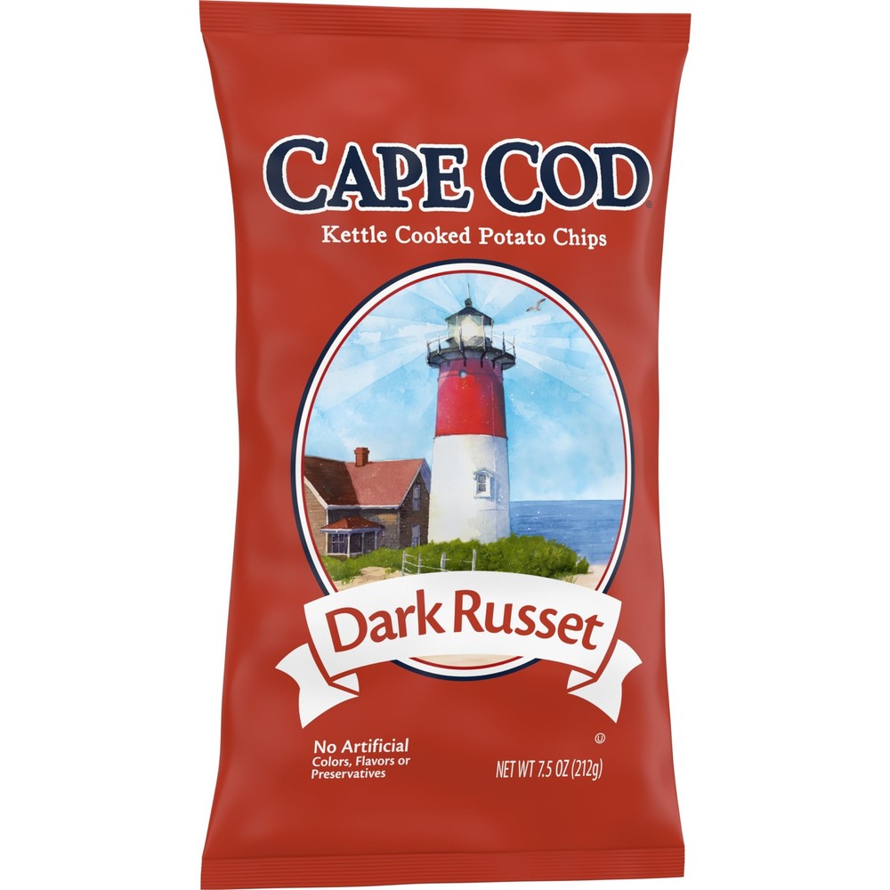 Cape Cod Potato Chips, Russet Kettle Chips, 7.5 Oz