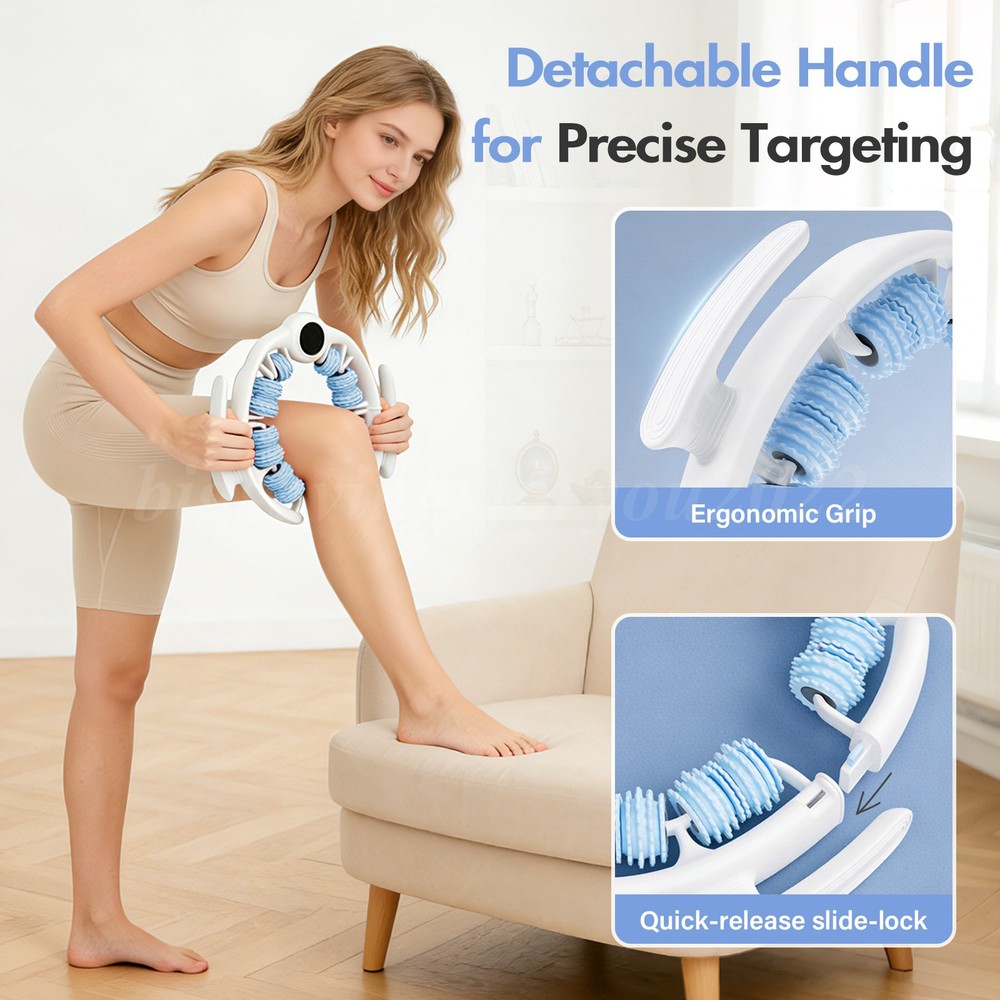 Leg Massager Roller Ring Clamp Roller for Cellulite Lymphatic Drainage NEW