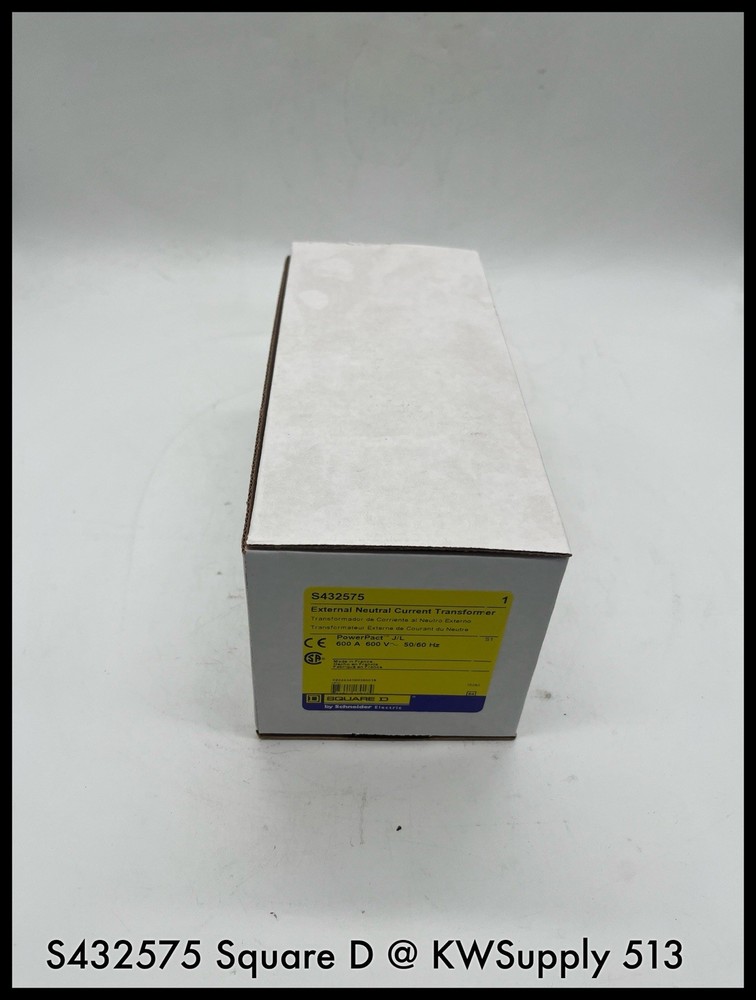 S432575~SquareD S432575 External Neutral Current Transformer-Unused Surplus