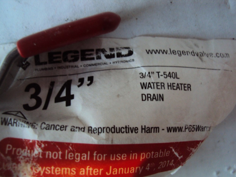 Lot of 5p Legend T-540L 3/4" Water Heater Drain Ball Valve Made in Italy