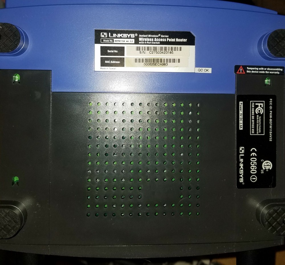Linksys Router 2.4 Ghz 803.11b