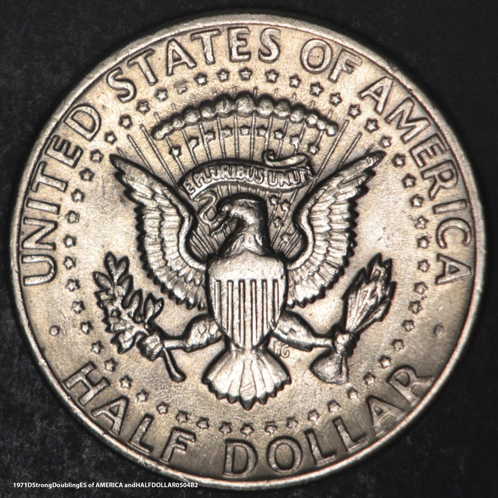 1971-D Kennedy Half - Reverse Has Very Nice Doubling Strike Error