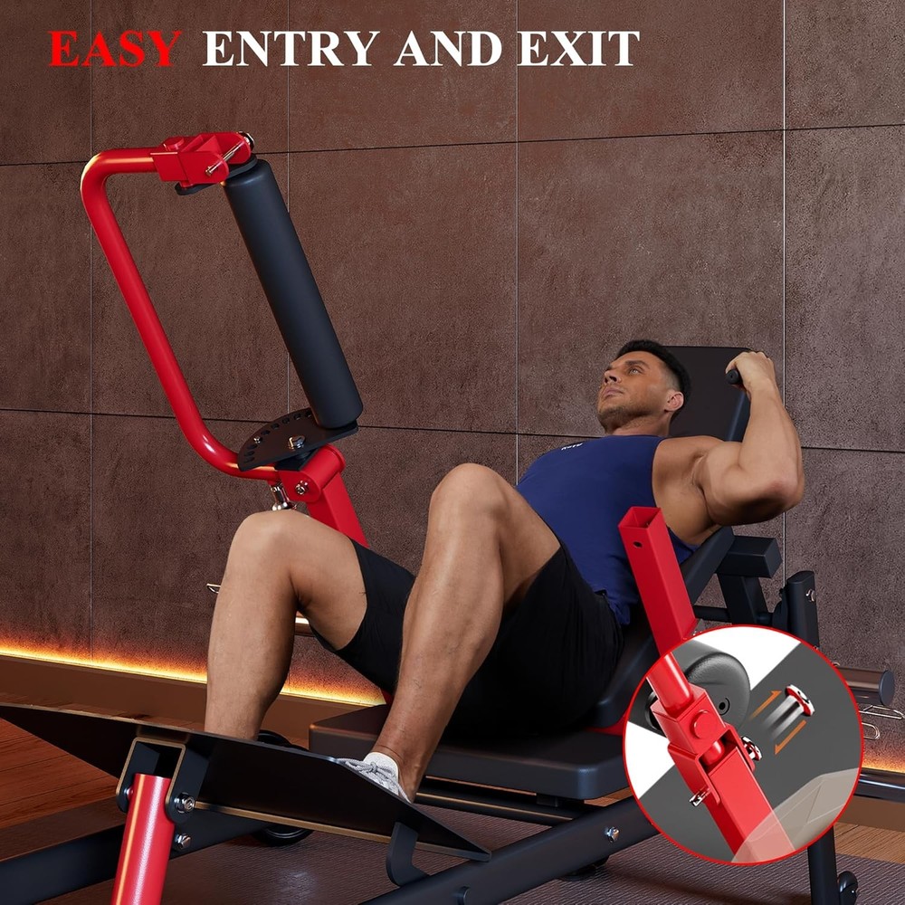 900LBS Capacity Hip Thrust Machine - Plate Loaded Glute Bridge