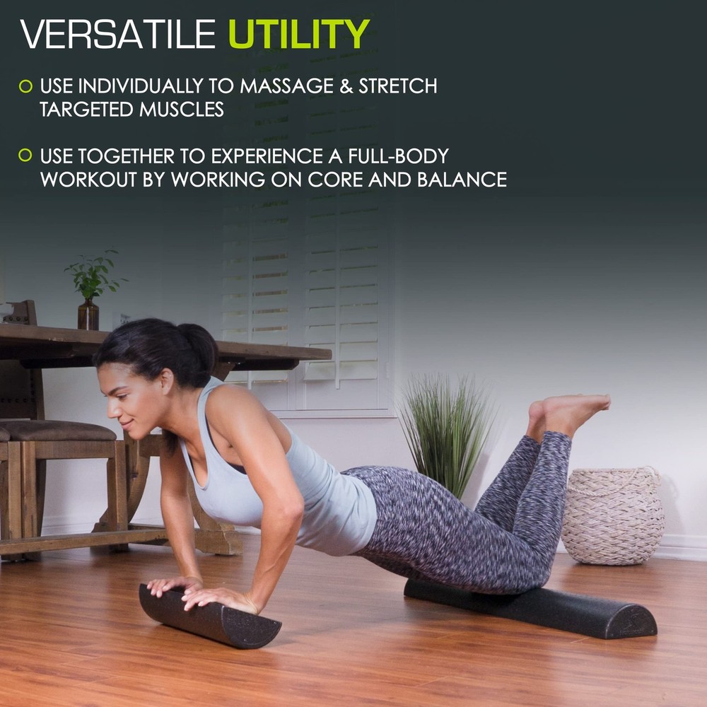 ProsourceFit High Density Half - Round Foam Rollers for Body Conditioning