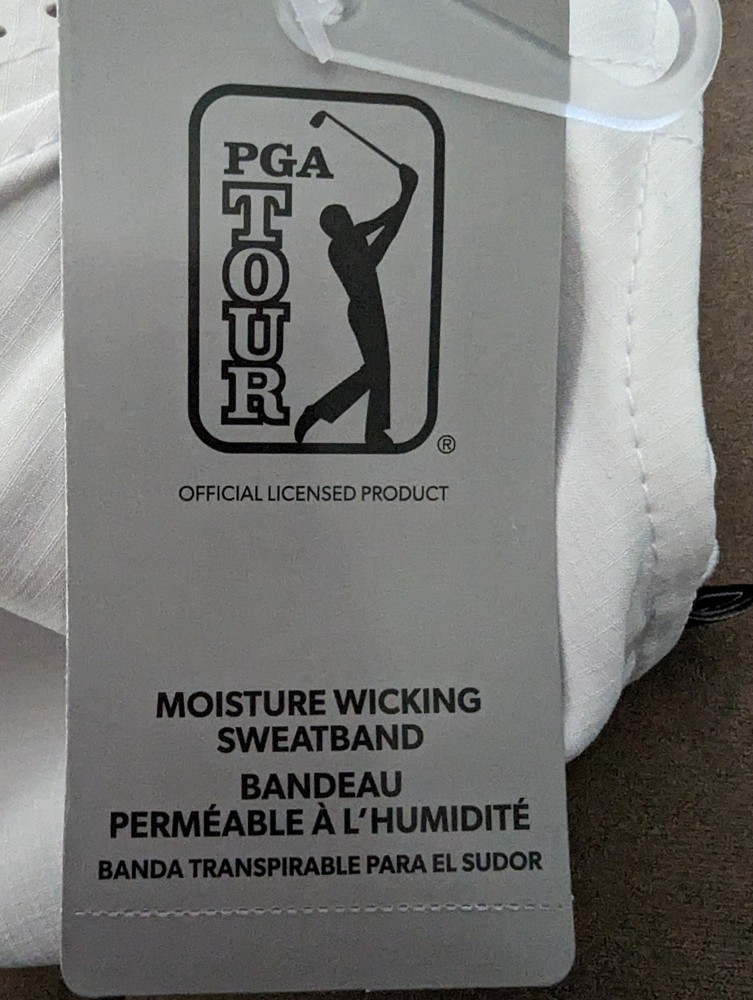 PGA Tour Pro Series Hat Golf Logo Adjustable Strapback White Golfer Cap NEW