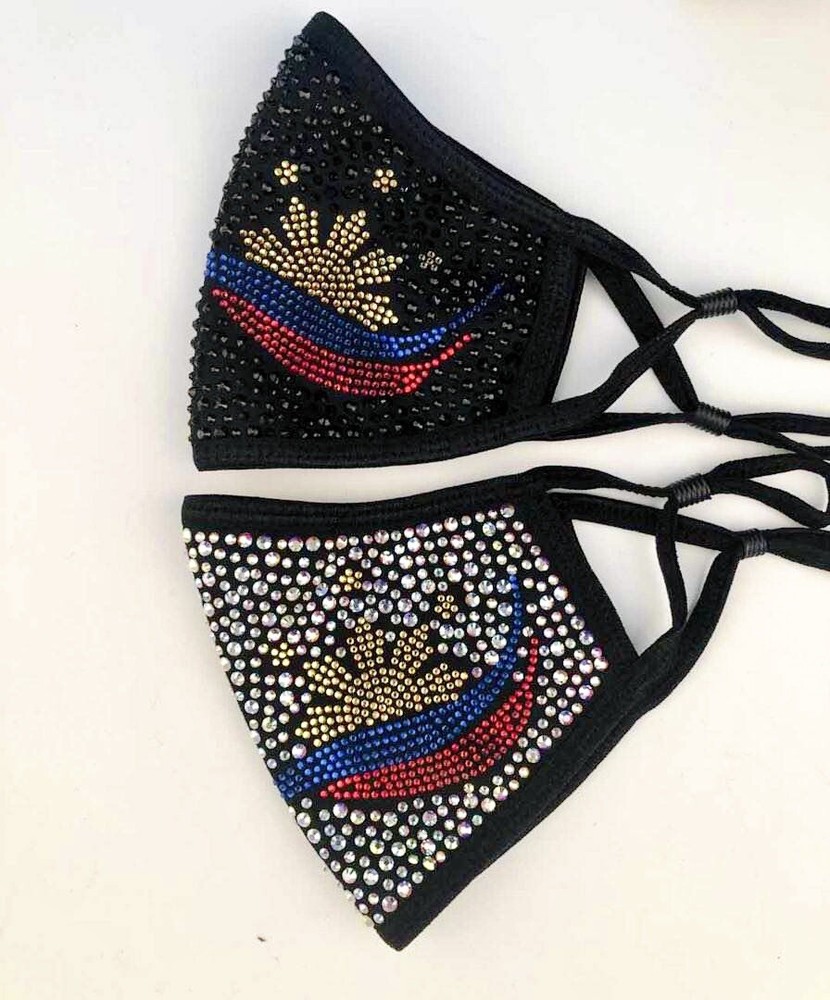 Pinoy Pride Rhinestone Bling Mask