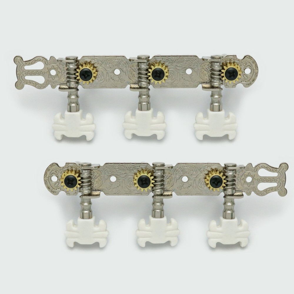 3R3L Classical Guitar String Tuning Peg Keys Machine Head Tuner Pearl White Head