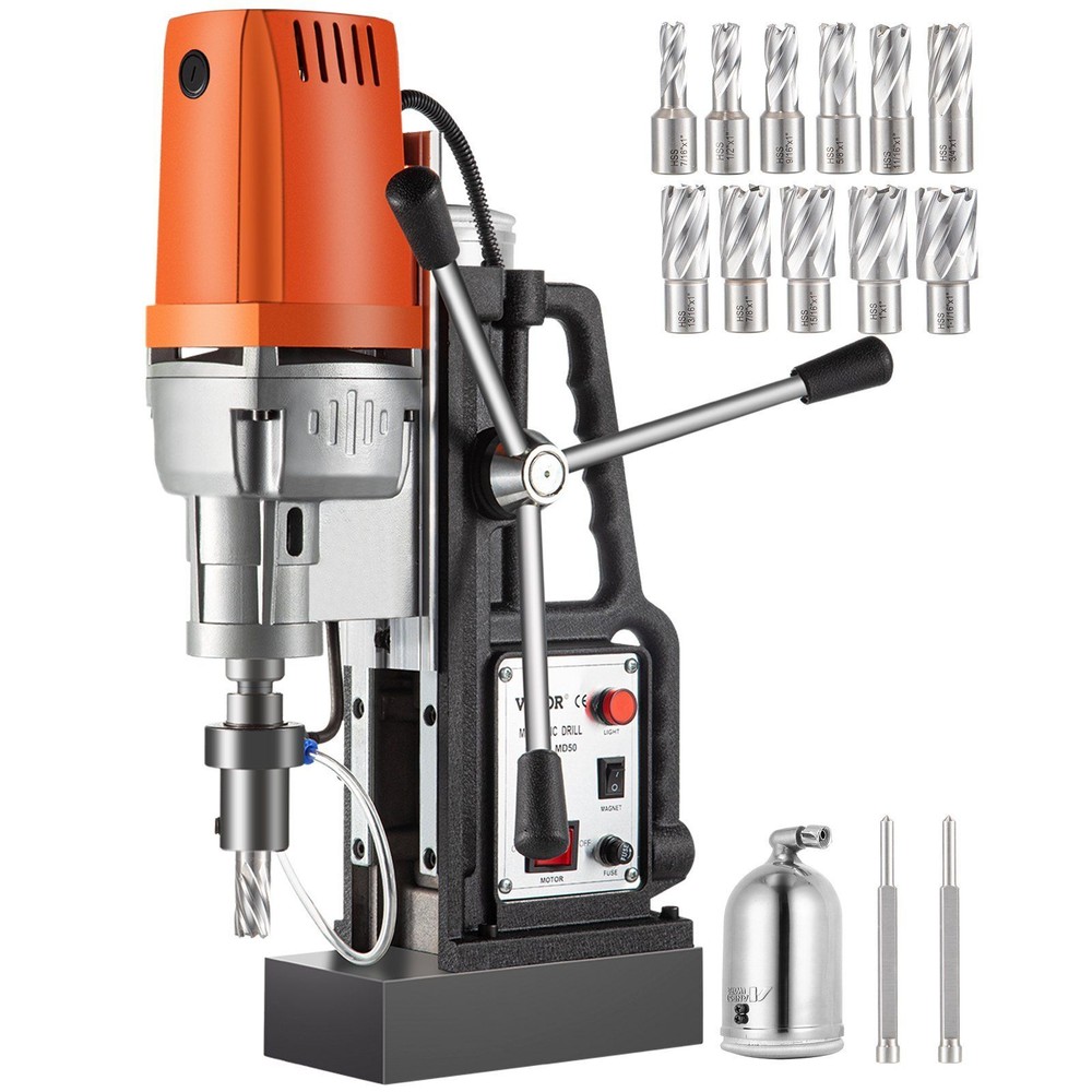 Magnetic Drill Press with 2Inch Boring Diameter Annular Cutter Machine 2900 LBS