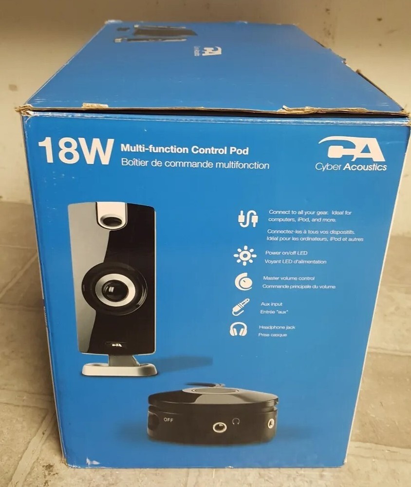 NEW OPEN BOX Cyber Acoustics 18W CA-3090 Computer Speakers