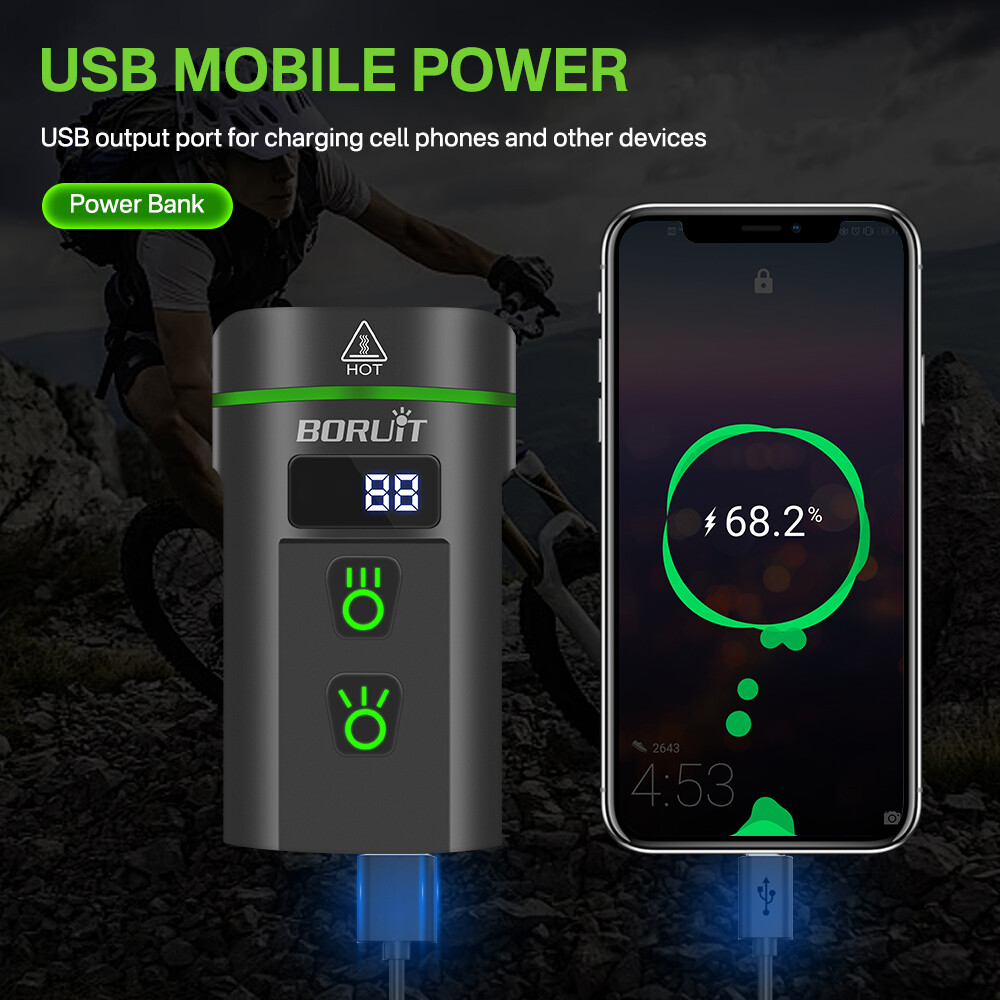 Waterproof LED Bike Light USB Rechargeable Bicycle Front Headlight Super Bright