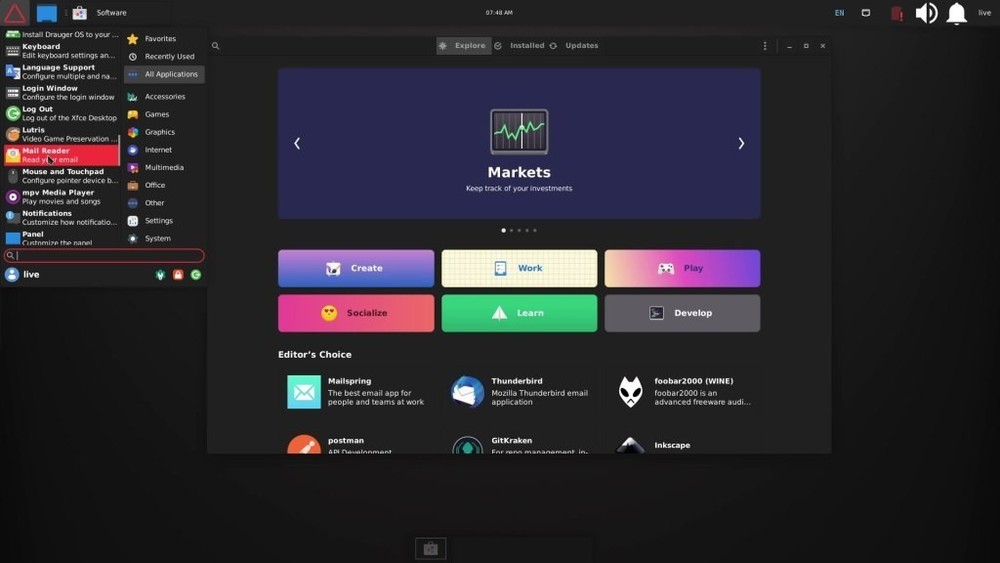 Drauger OS 7.7 Bootable USB Live Installer – Ultimate Linux Gaming OS