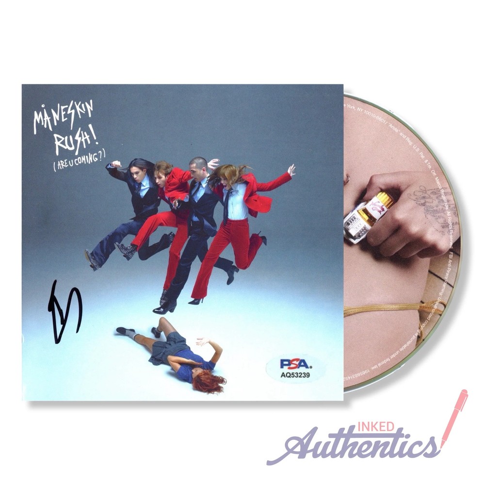 Thomas Raggi Signed Autographed CD “Rush!” Maneskin PSA/DNA Authenticated