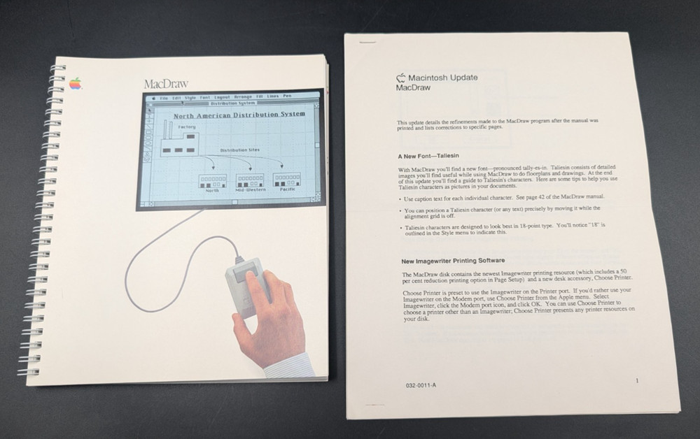 Vintage Software Macintosh MacDraw - UNUSED