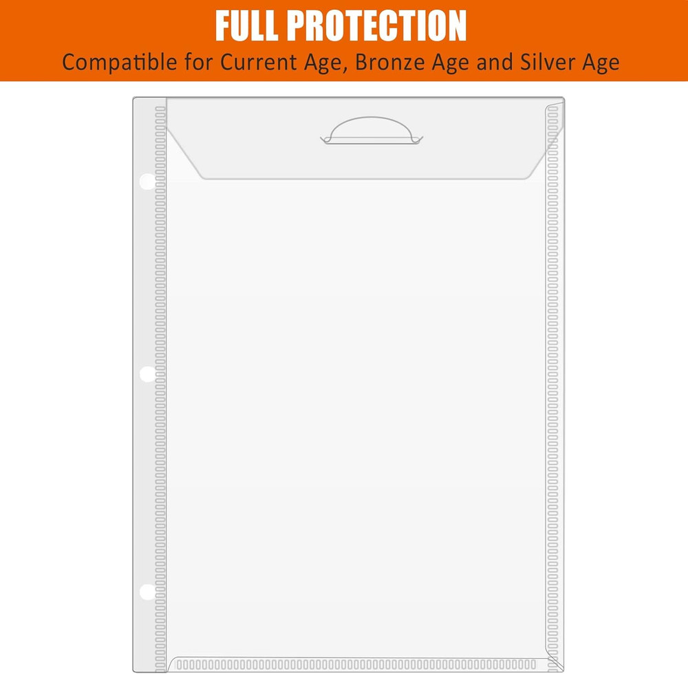 Comic Book Bags, Binder Sleeves for Comic Books, 12 Pack Comics Protector Bags