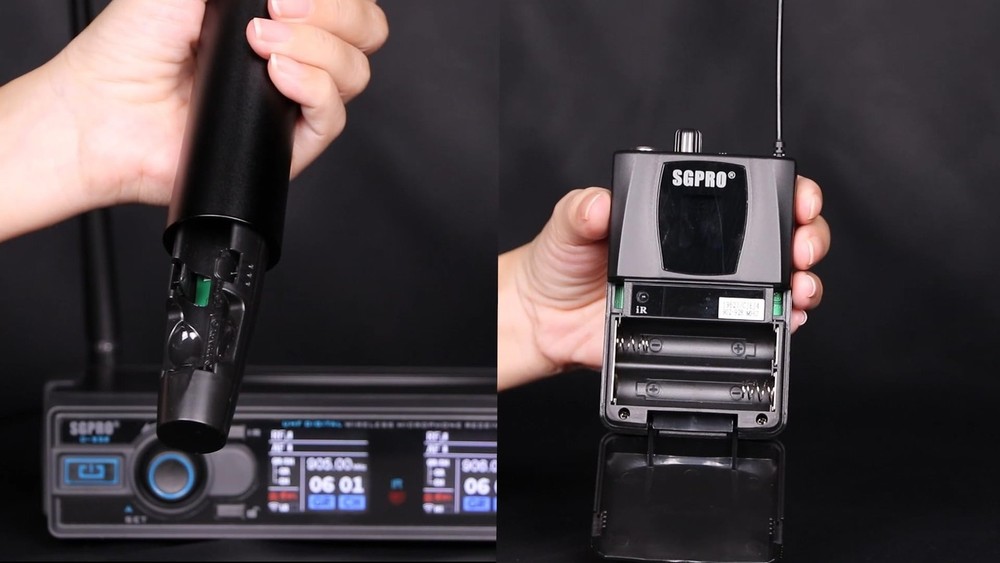 Dual Channel Wireless Microphone System - UHF Handheld, Bodypack, Head-Worn &...
