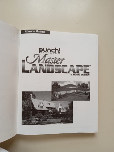 Punch Software Master Landscape Pro Home Design User's Guide Manual Only