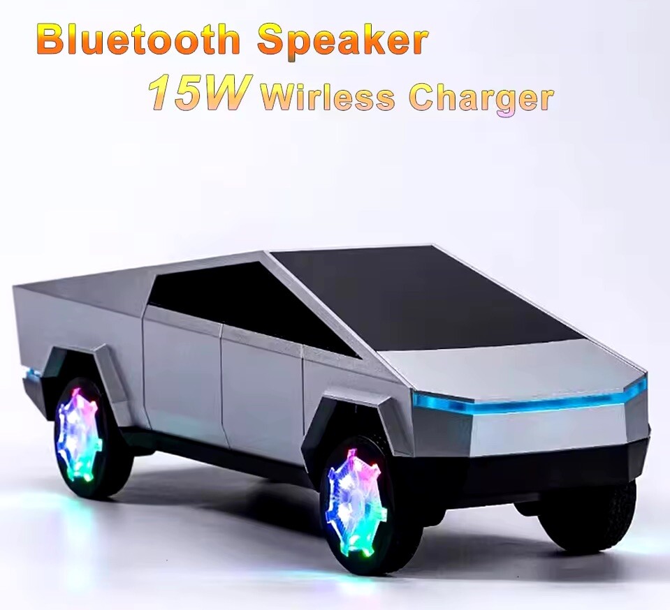Tesla Cyber Gray Bluetooth Speaker With Lights 🔥