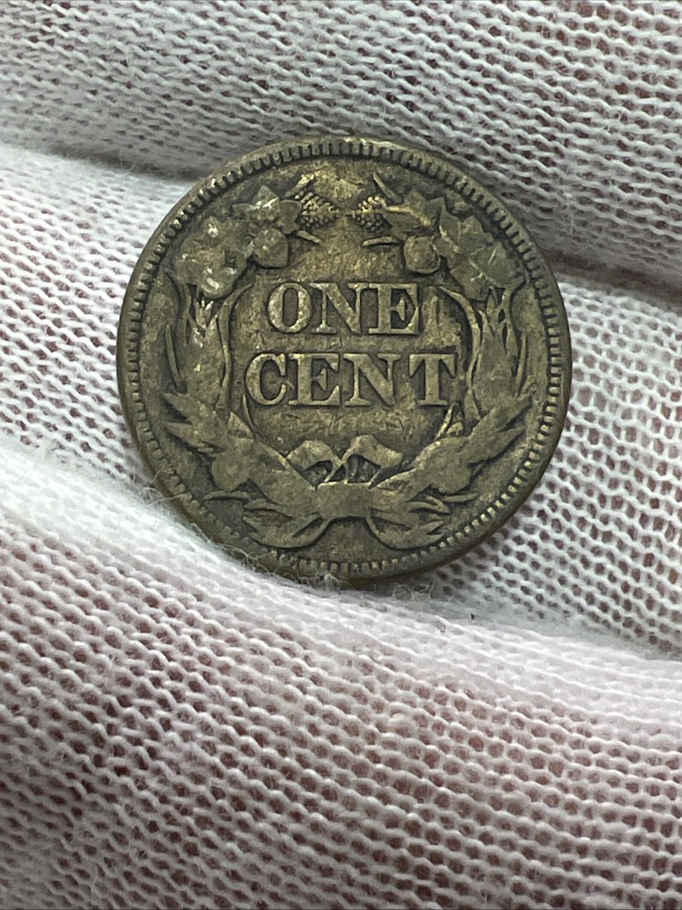 1857 Flying Eagle Cent Penny. Nice Condition Old US type coin!