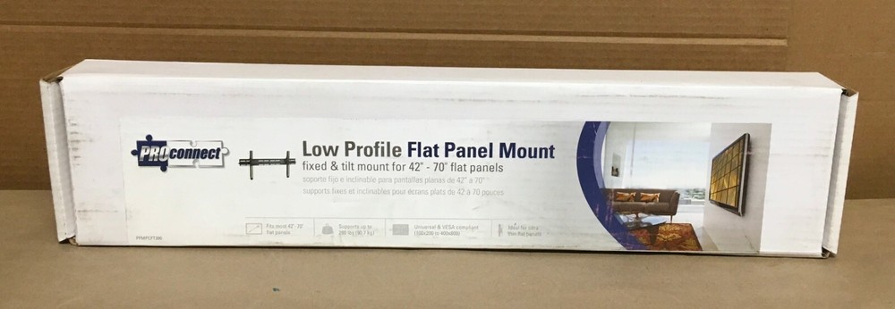 PRO Connect Low Profile Flat Panel Fixed & Tilt Mount for 42-70" PFMPCFT20 *NEW*
