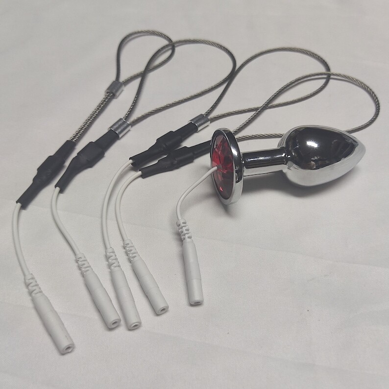 Electric E stim Kit Rings Stretching Plug Urethral Set Chastity