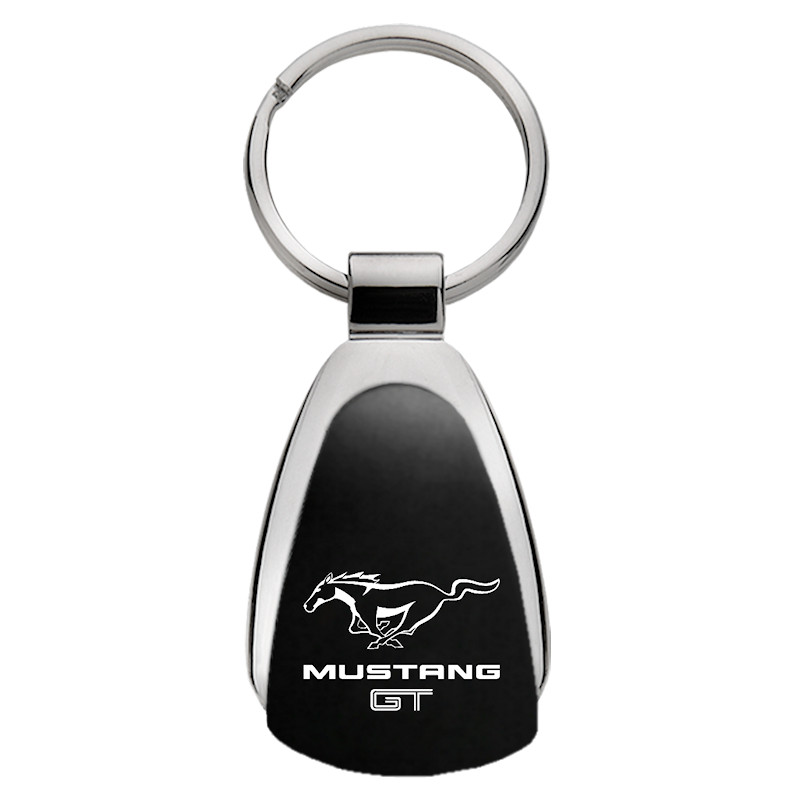 Ford Mustang GT Black Teardrop Key Chain