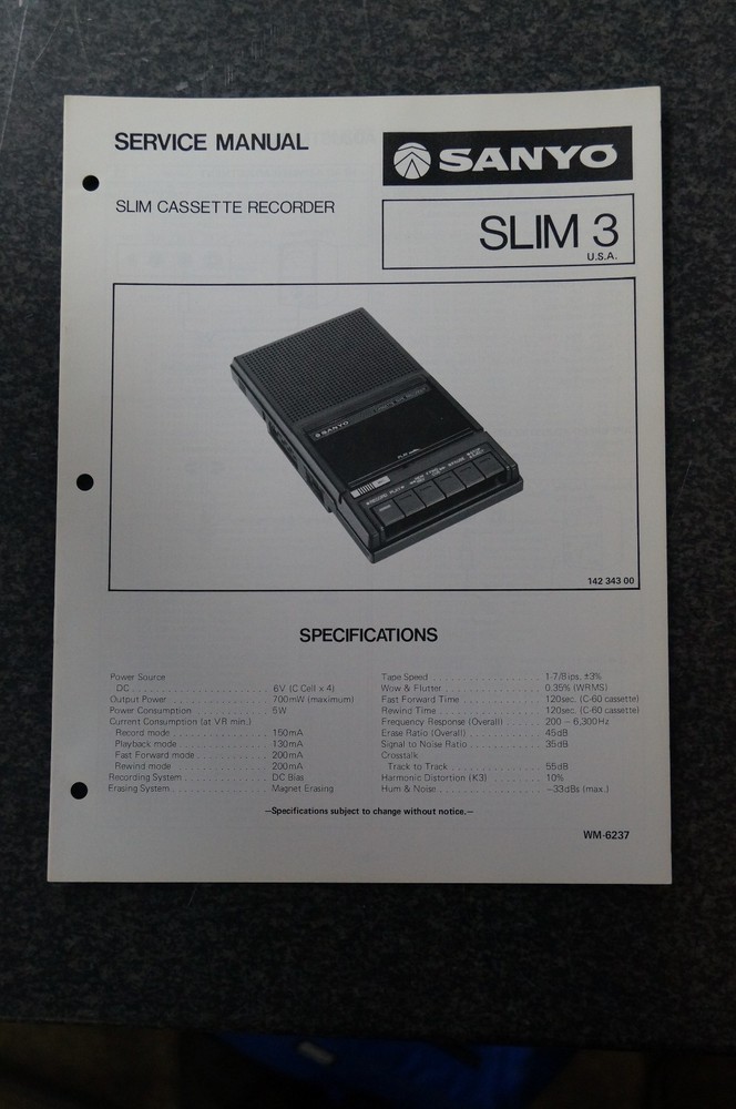 Sanyo SLIM 3 Service Manual