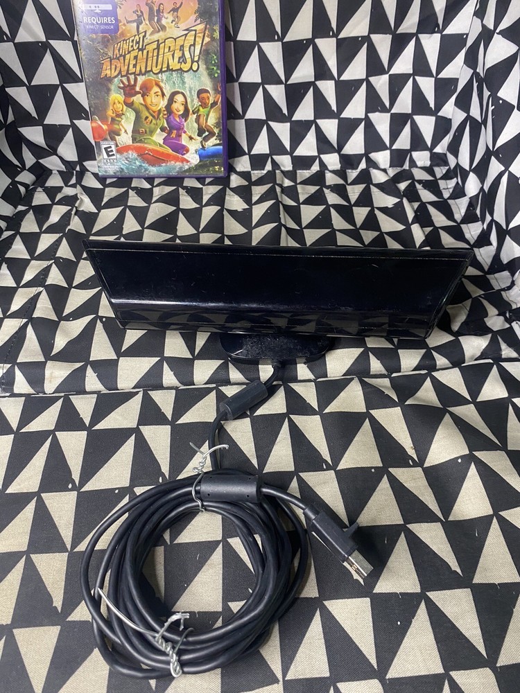 Microsoft Xbox 360 Kinect Motion Sensor Bar Black & Kinect Adventures Bundle