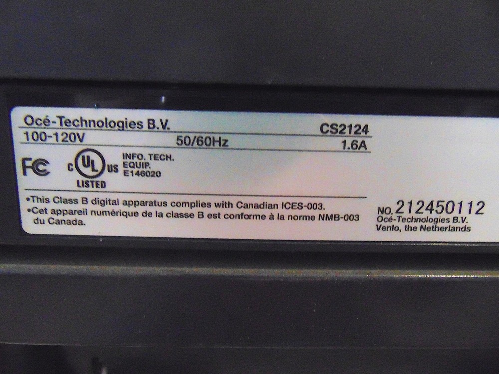 One CS2124 Wide Format Printer 24" Wide S5734