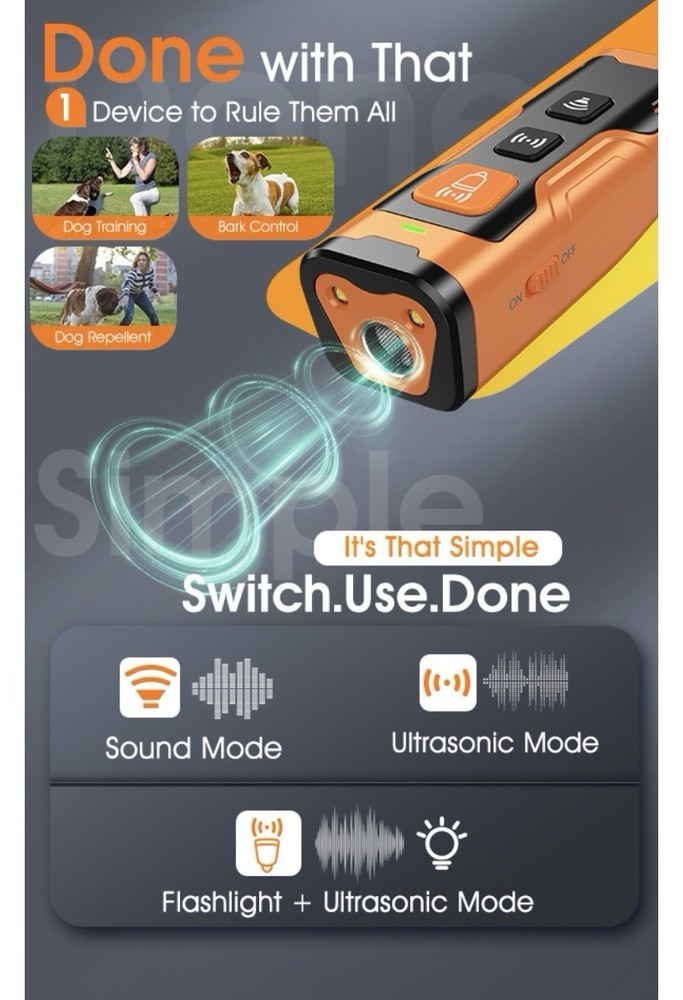 NPS Alpha Dog Trainer Anti-Barking Control Device USB Rechargeable